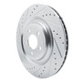 DFC Brake Rotor - Drilled and Slotted - Silver 631-54278L