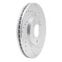 DFC Brake Rotor - Drilled and Slotted - Silver 631-58011R
