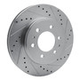 DFC Brake Rotor - Drilled and Slotted - Silver 631-54215R