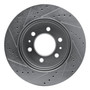 DFC Brake Rotor - Drilled and Slotted - Silver 631-54215R