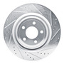 DFC Brake Rotor - Drilled and Slotted - Silver 631-54278R