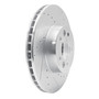 DFC Brake Rotor - Drilled and Slotted - Silver 631-56016R