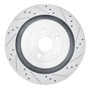 DFC Brake Rotor - Drilled and Slotted - Silver 631-55010R