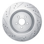 DFC Brake Rotor - Drilled and Slotted - Silver 631-55010R