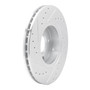 DFC Brake Rotor - Drilled and Slotted - Silver 631-56017R