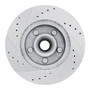 DFC Brake Rotor - Drilled and Slotted - Silver 631-56004R