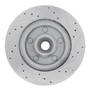DFC Brake Rotor - Drilled and Slotted - Silver 631-56005L