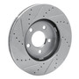 DFC Brake Rotor - Drilled and Slotted - Silver 631-56019R