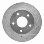DFC Brake Rotor - Drilled and Slotted - Silver 631-56007D