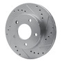 DFC Brake Rotor - Drilled and Slotted - Silver 631-56007D