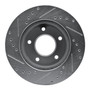 DFC Brake Rotor - Drilled and Slotted - Silver 631-56007D