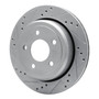 DFC Brake Rotor - Drilled and Slotted - Silver 631-56020L