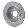 DFC Brake Rotor - Drilled and Slotted - Silver 631-56020L