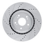 DFC Brake Rotor - Drilled and Slotted - Silver 631-58032R