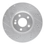 DFC Brake Rotor - Drilled and Slotted - Silver 631-63162L