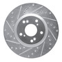 DFC Brake Rotor - Drilled and Slotted - Silver 631-59045L