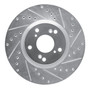 DFC Brake Rotor - Drilled and Slotted - Silver 631-59045R