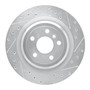 DFC Brake Rotor - Drilled and Slotted - Silver 631-63140R