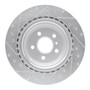 DFC Brake Rotor - Drilled and Slotted - Silver 631-63140R