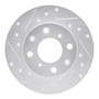 DFC Brake Rotor - Drilled and Slotted - Silver 631-59009L