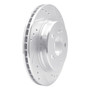 DFC Brake Rotor - Drilled and Slotted - Silver 631-63026R