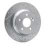 DFC Brake Rotor - Drilled and Slotted - Silver 631-63078R