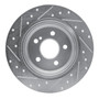 DFC Brake Rotor - Drilled and Slotted - Silver 631-63078R