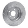 DFC Brake Rotor - Drilled and Slotted - Silver 631-63078R