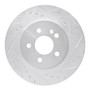 DFC Brake Rotor - Drilled and Slotted - Silver 631-63122R