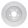 DFC Brake Rotor - Drilled and Slotted - Silver 631-63122R