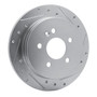 DFC Brake Rotor - Drilled and Slotted - Silver 631-63123R