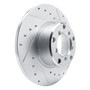 DFC Brake Rotor - Drilled and Slotted - Silver 631-63002R