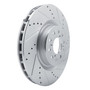 DFC Brake Rotor - Drilled and Slotted - Silver 631-59065R