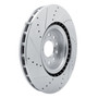 DFC Brake Rotor - Drilled and Slotted - Silver 631-59065R