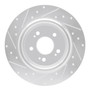 DFC Brake Rotor - Drilled and Slotted - Silver 631-59066R