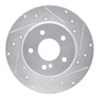 DFC Brake Rotor - Drilled and Slotted - Silver 631-63032R