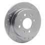 DFC Brake Rotor - Drilled and Slotted - Silver 631-59014R