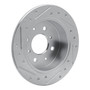DFC Brake Rotor - Drilled and Slotted - Silver 631-59014R