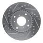 DFC Brake Rotor - Drilled and Slotted - Silver 631-59023R