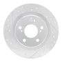DFC Brake Rotor - Drilled and Slotted - Silver 631-59067L