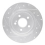 DFC Brake Rotor - Drilled and Slotted - Silver 631-63107R