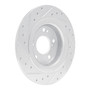 DFC Brake Rotor - Drilled and Slotted - Silver 631-59067R