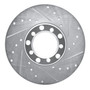 DFC Brake Rotor - Drilled and Slotted - Silver 631-63006R