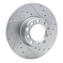 DFC Brake Rotor - Drilled and Slotted - Silver 631-63006R