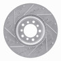 DFC Brake Rotor - Drilled and Slotted - Silver 631-63017R