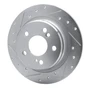 DFC Brake Rotor - Drilled and Slotted - Silver 631-63018L