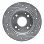 DFC Brake Rotor - Drilled and Slotted - Silver 631-59025L