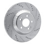 DFC Brake Rotor - Drilled and Slotted - Silver 631-63113R