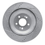 DFC Brake Rotor - Drilled and Slotted - Silver 631-63113R