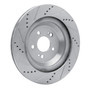 DFC Brake Rotor - Drilled and Slotted - Silver 631-63113R